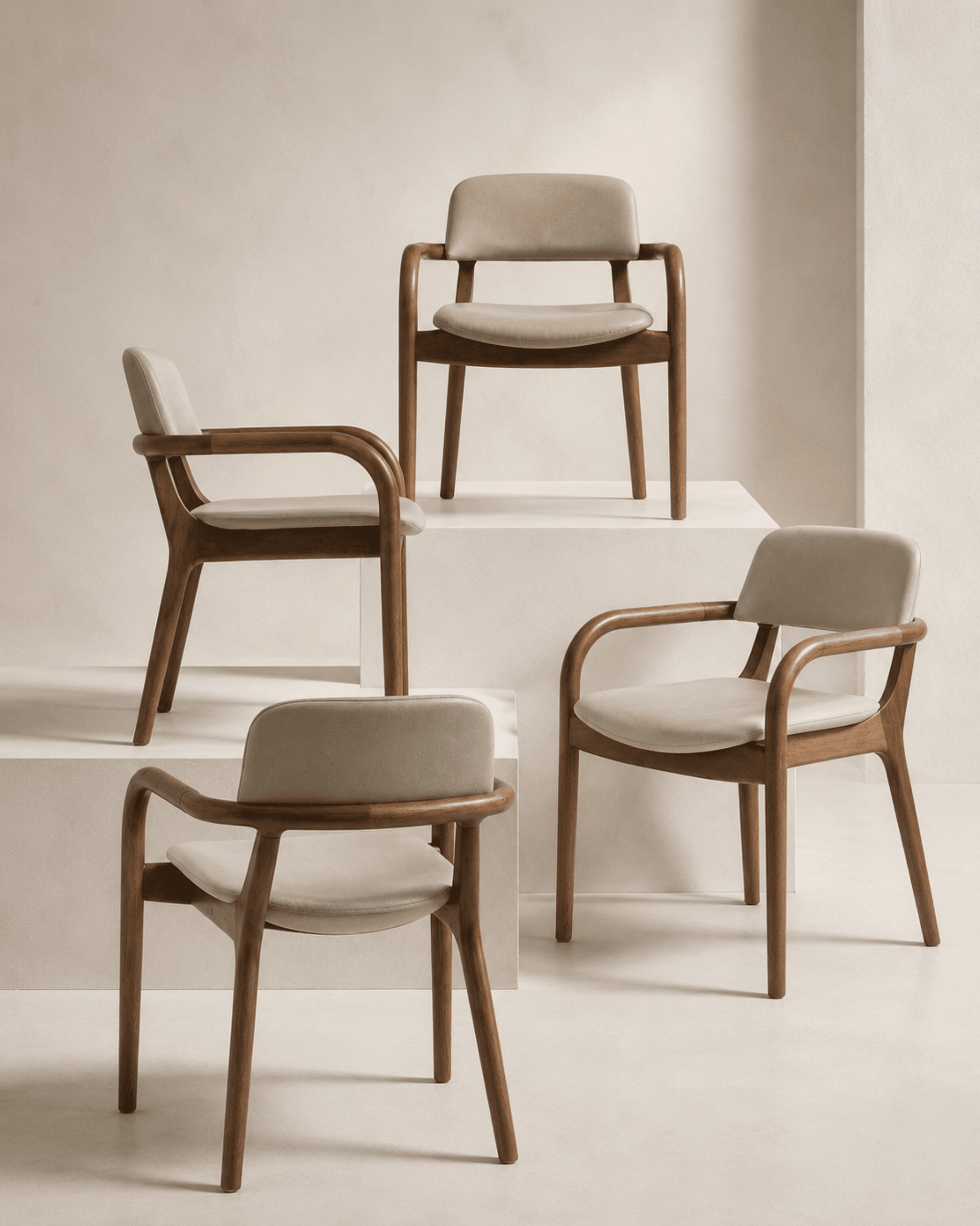 Conjunto 4 Cadeiras de Jantar Fixa Aera - Courissimo 6098