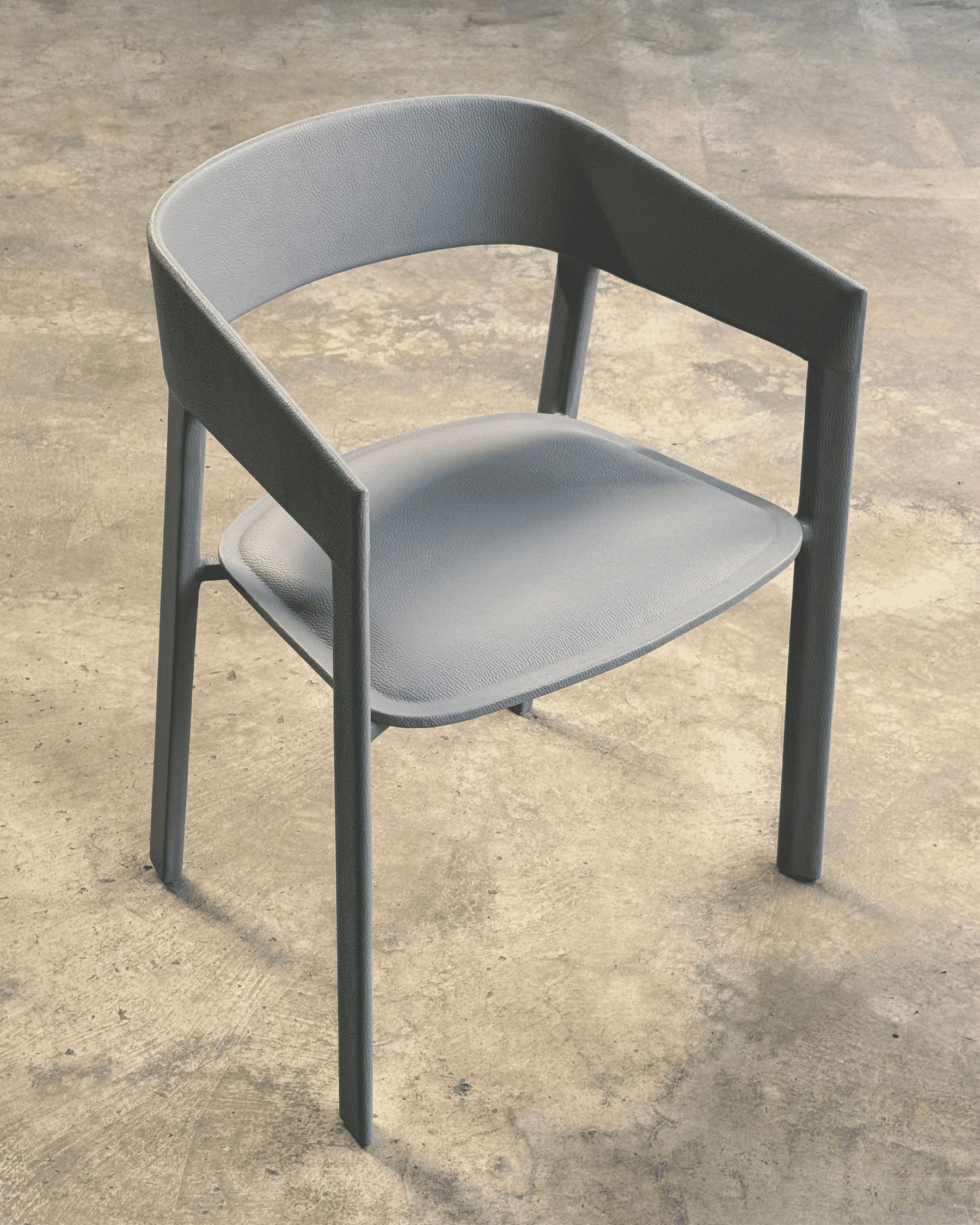 Cadeira de Jantar em Metal e Couro Ecosoft - Kora