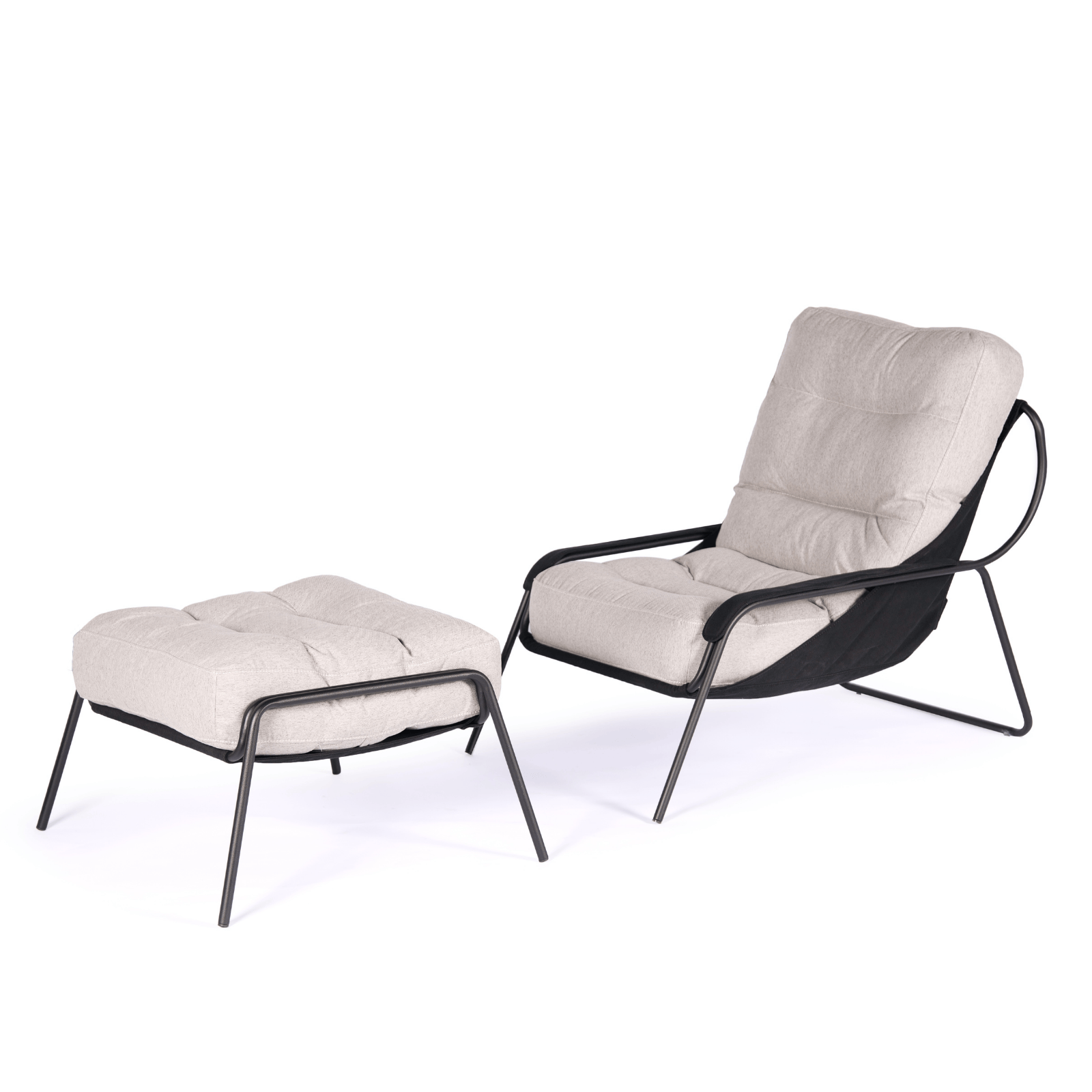 Poltrona Maggiolina com Puff - Costas em Lona