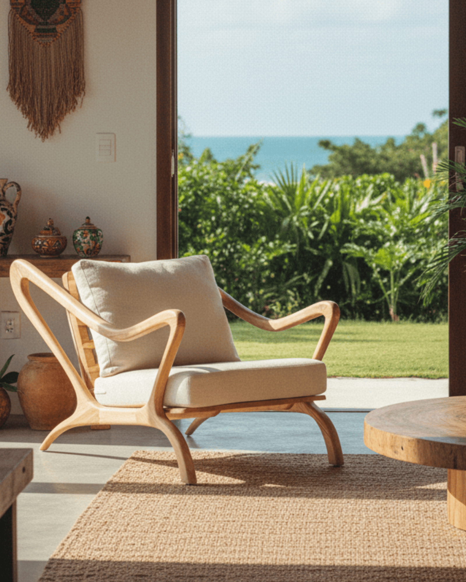 Poltrona em Teca Baleia Franca