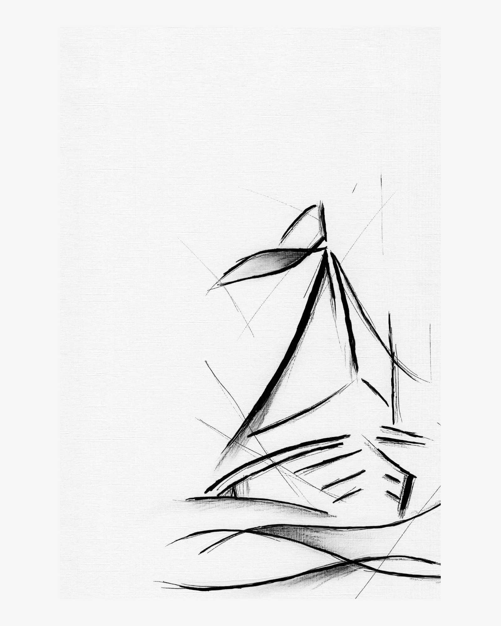 Quadro Fine Art Retangular - Traço Livre