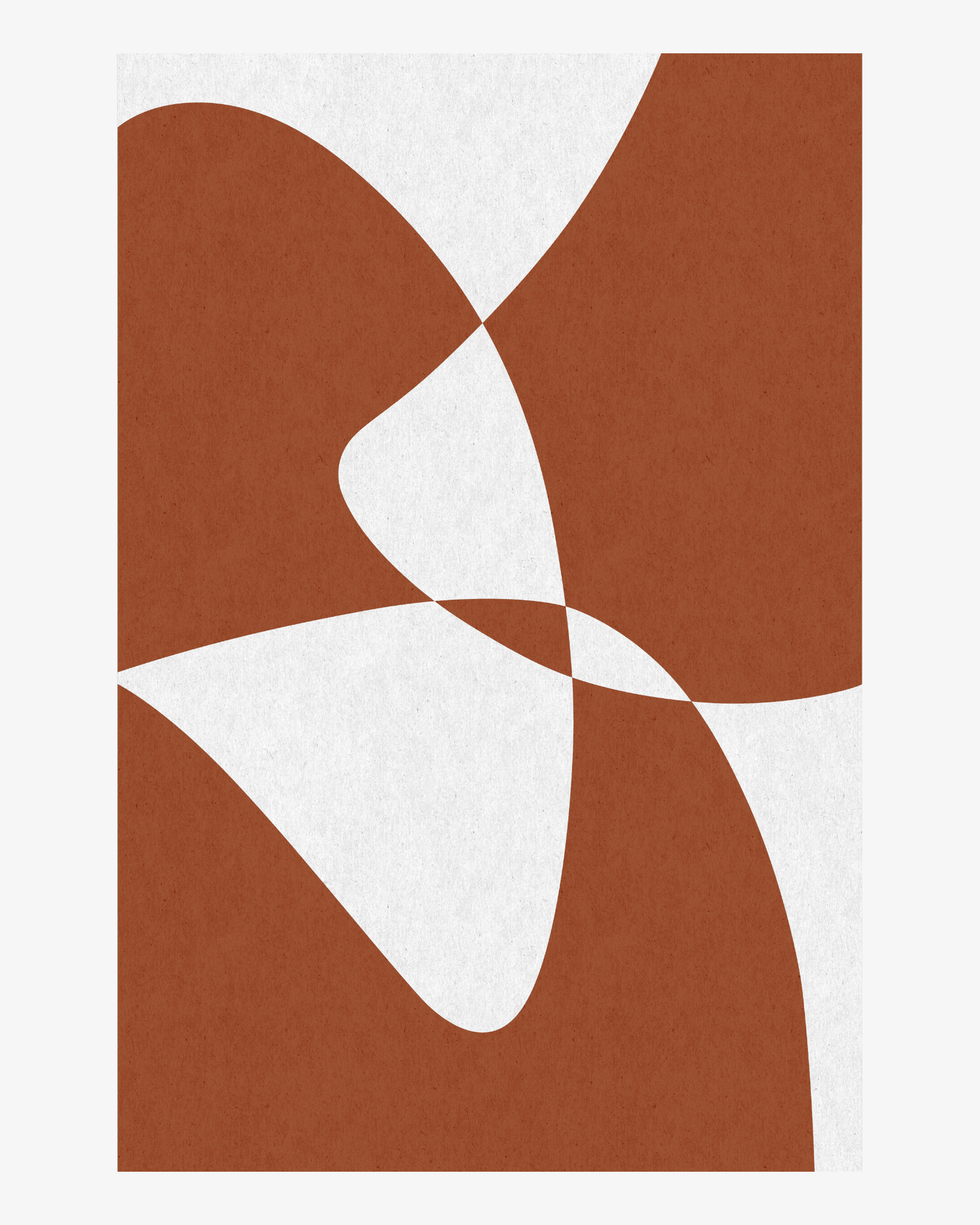 Quadro Fine Art Retangular - Geometria Terracota