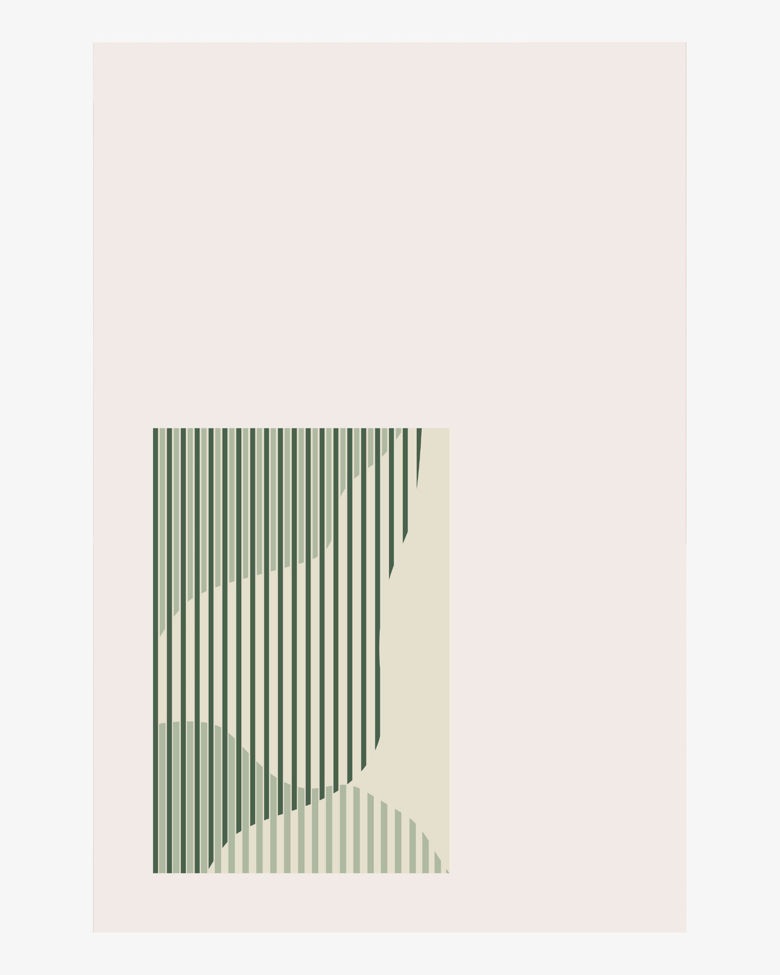Quadro Fine Art Retangular - Verde Suave