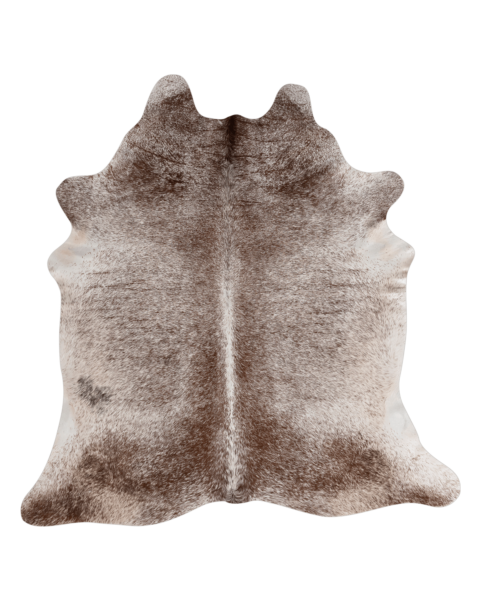 Tapete Couro Natural Pele Inteira - Salino Marrom e Branco