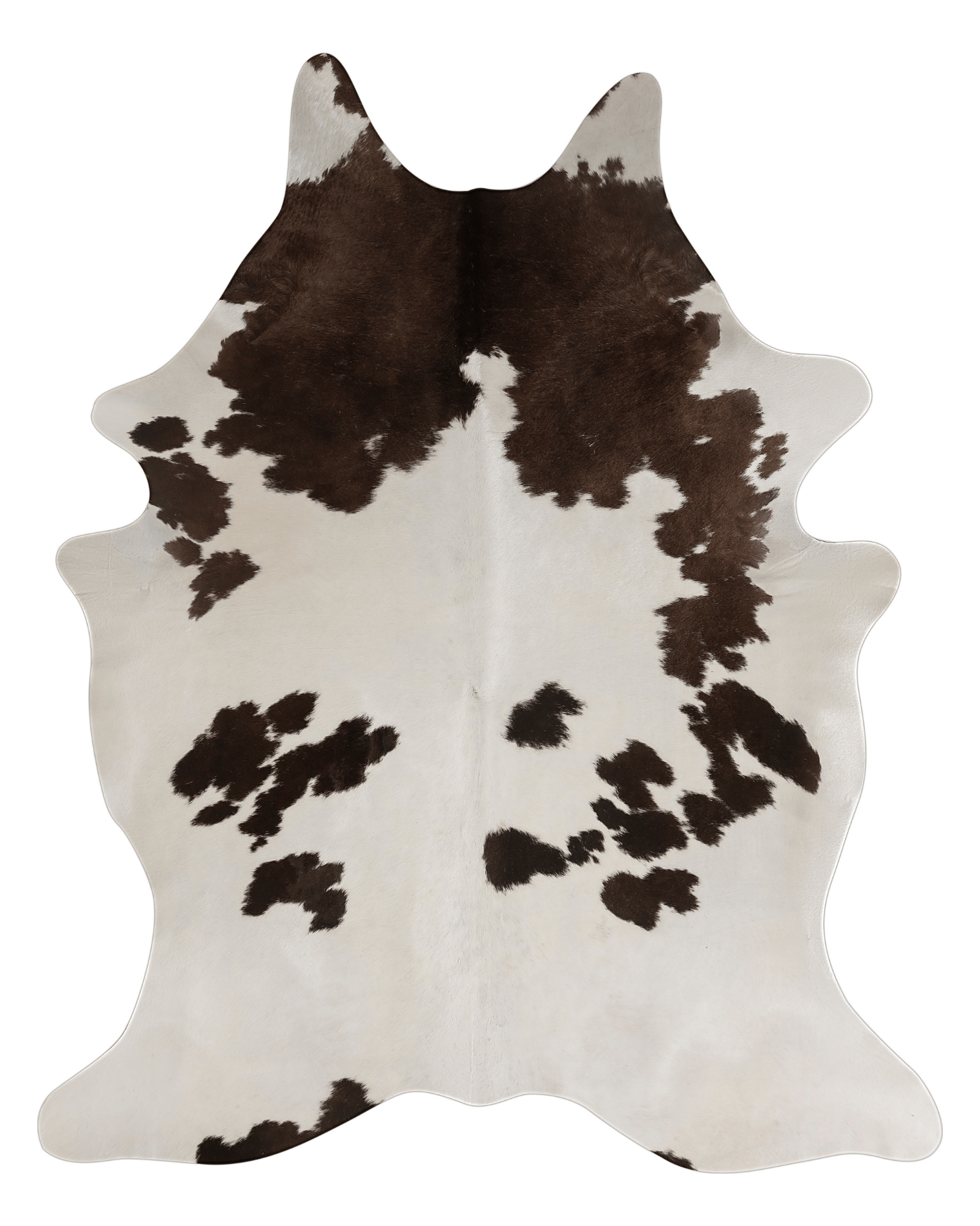 Tapete Couro Natural Pele Inteira - Café e Branco