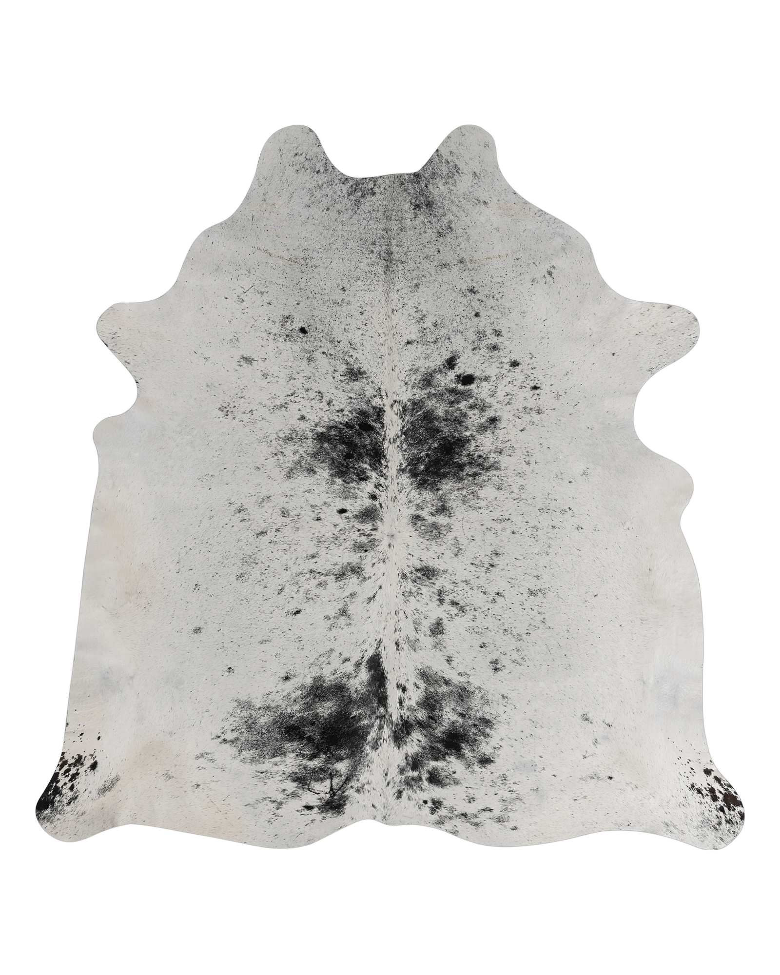 Tapete Couro Natural Pele Inteira - Salino Preto e Branco