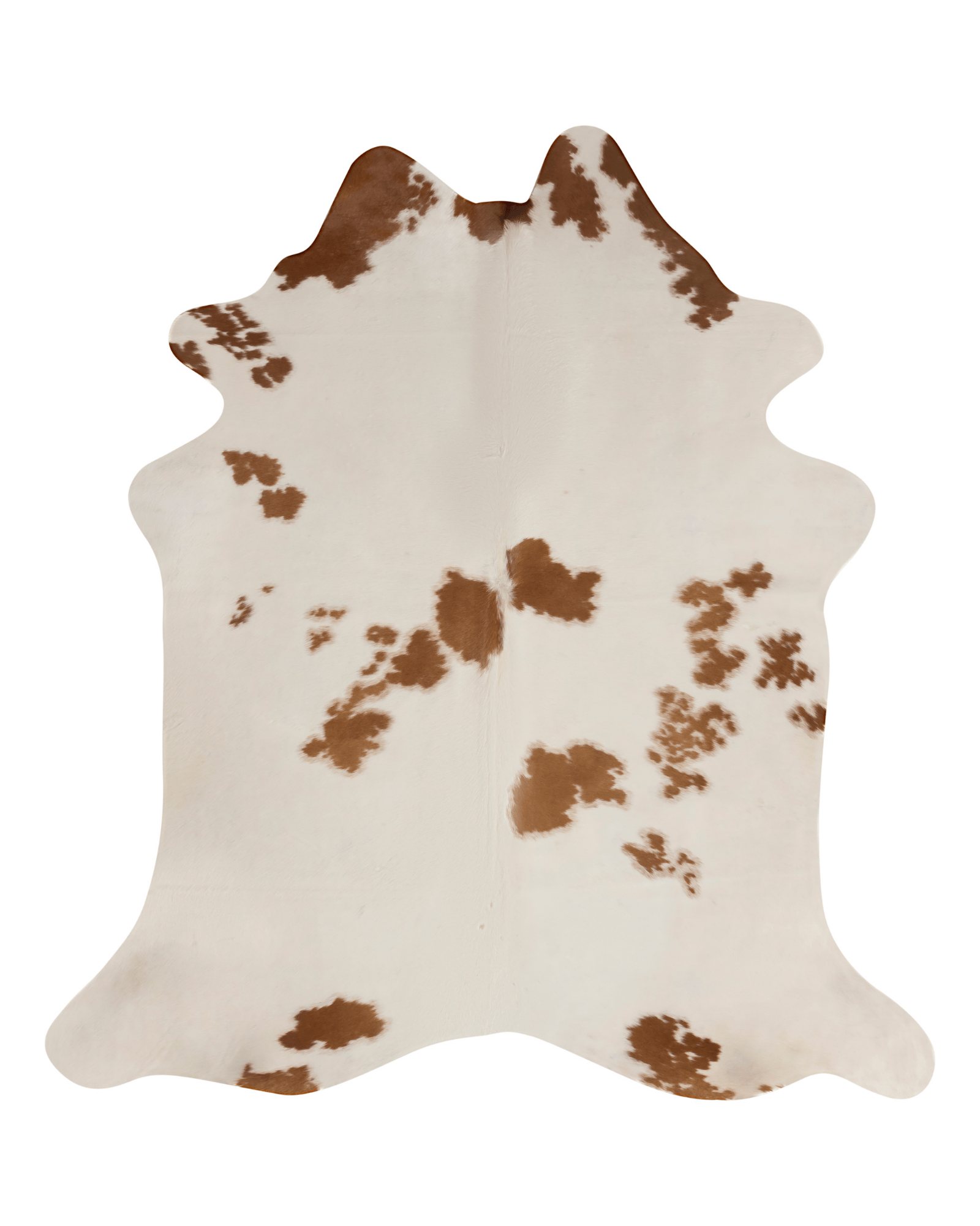 Tapete Couro Natural Pele Inteira - Bege e Branco