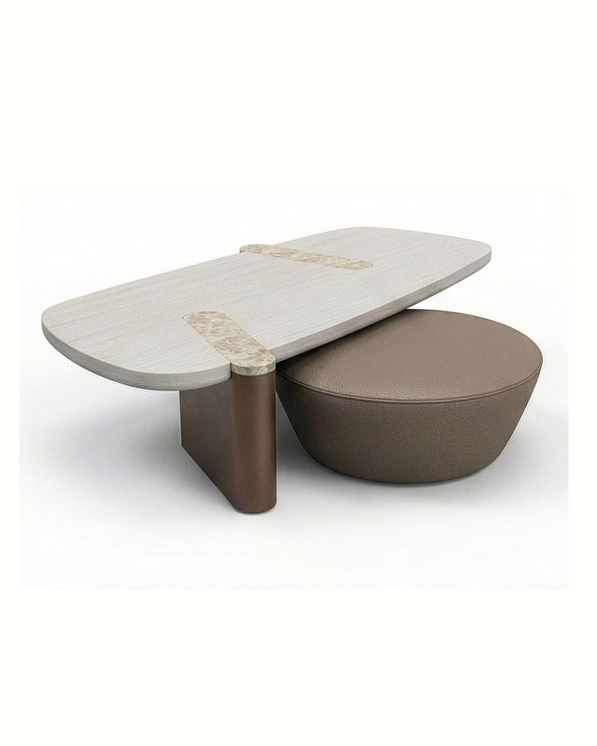 Mesa de Centro Fusion Orgânica, vista lateral