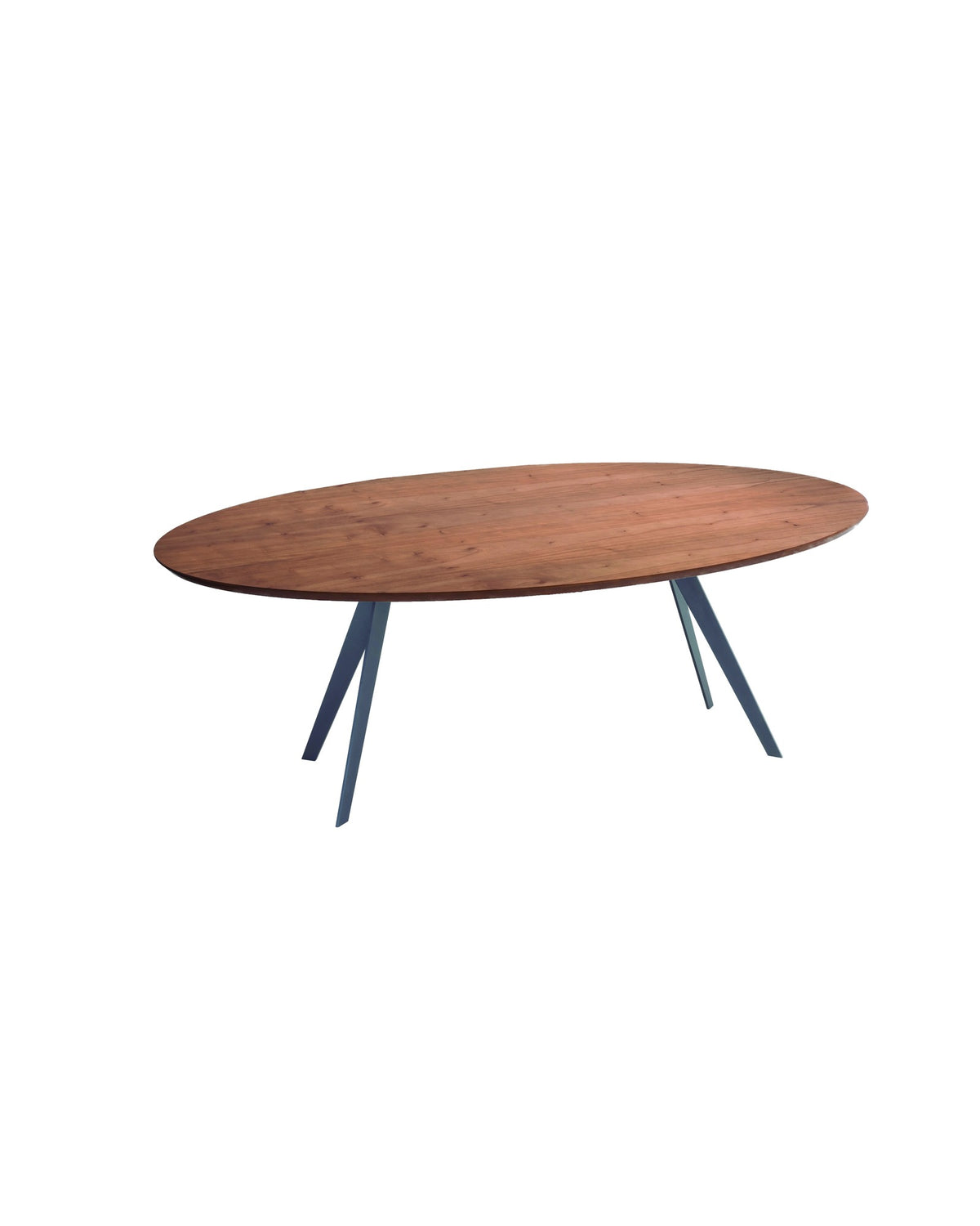 Mesa de Jantar Oval Steel, vista em perspectiva