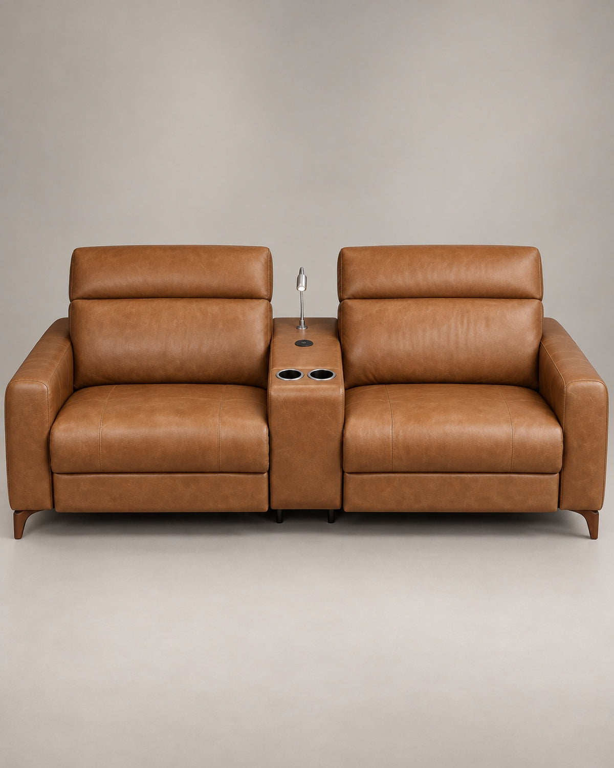 Sinale com dois módulos, console reto e luminária