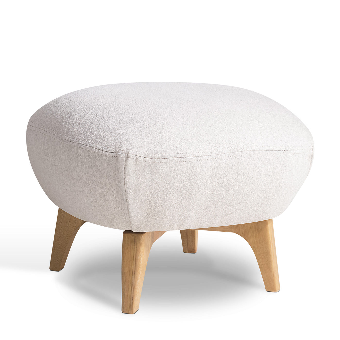 Poltrona Fixa Fleece com Puff