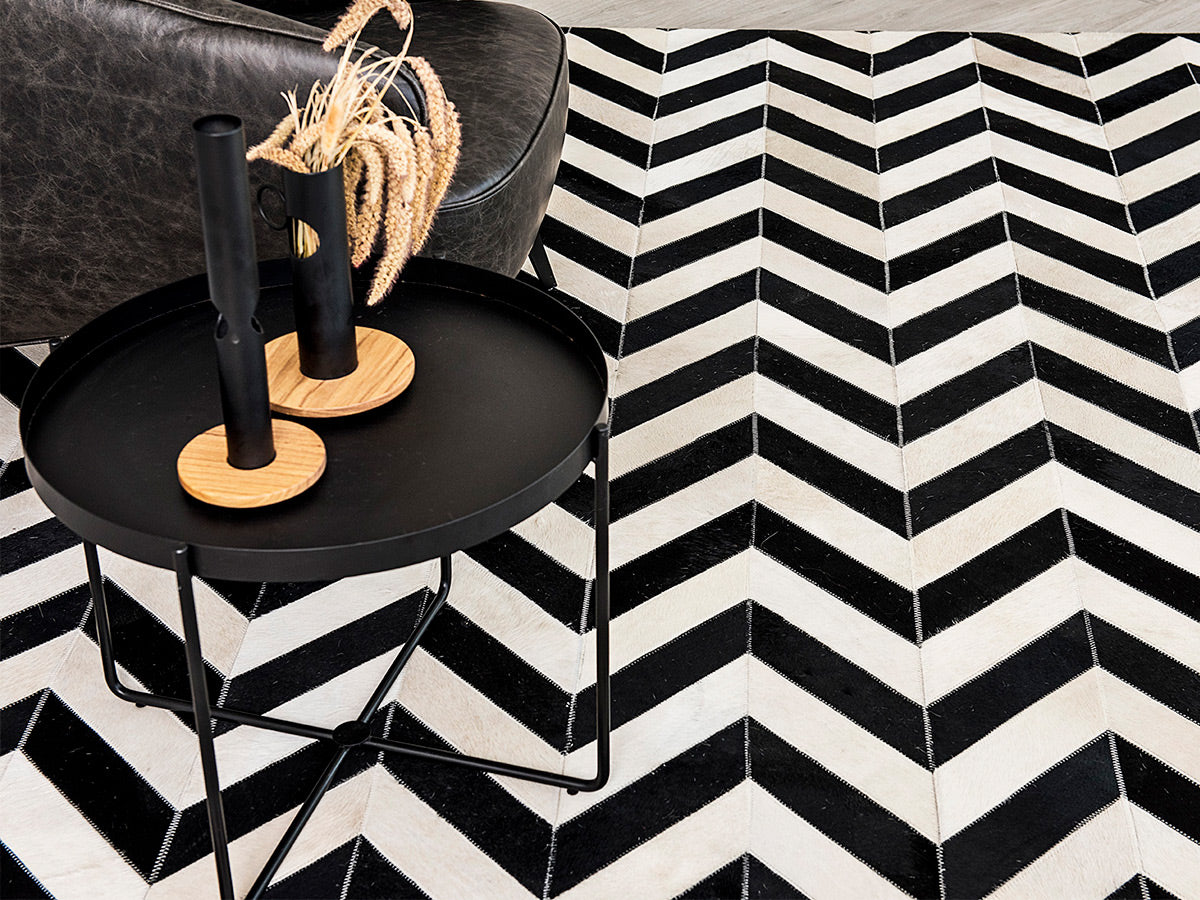 Tapete Couro Natural Chevron