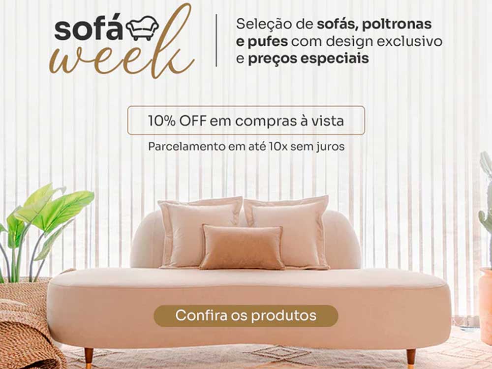 Sofá Week Inusual: Aproveite Design Exclusivo com Preços Imbatíveis!