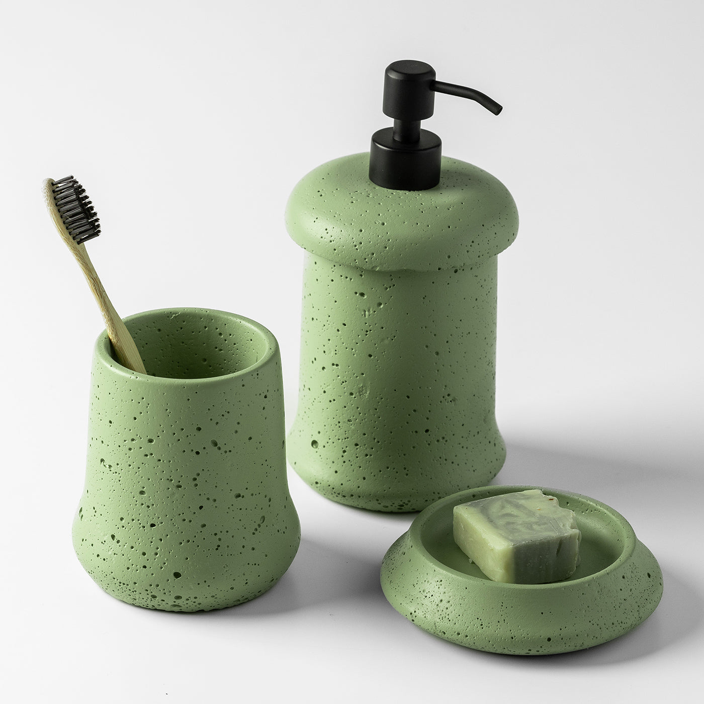 Conjunto para Banheiro em Concreto Philo - Verde