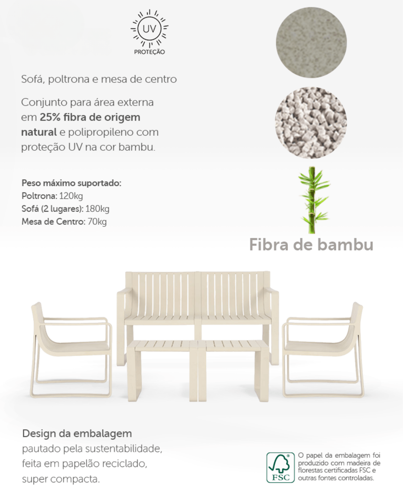 Conjunto Área Externa - Aruna Eco - 5 peças