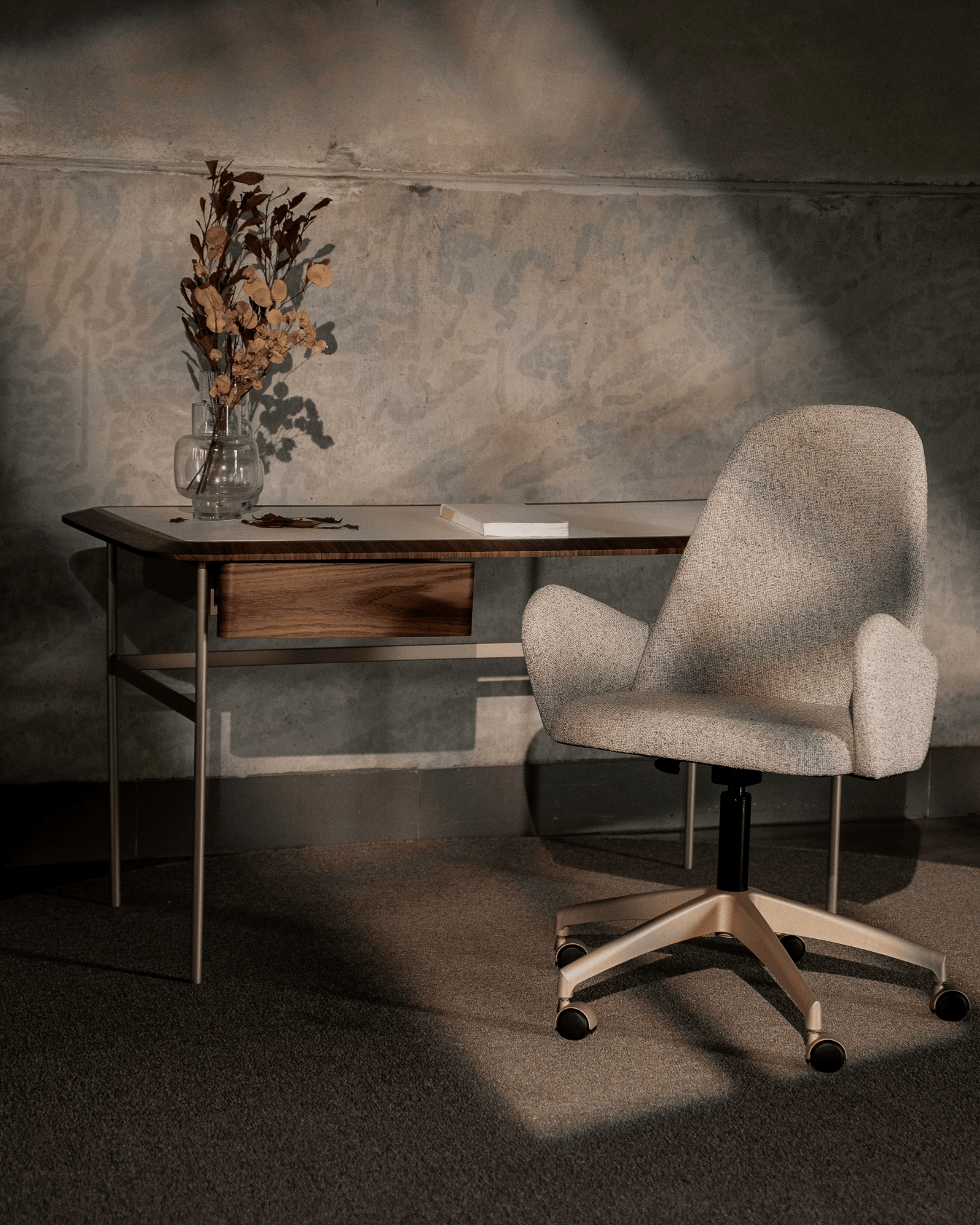 Escrivaninha Retangular Harmony com Gaveta