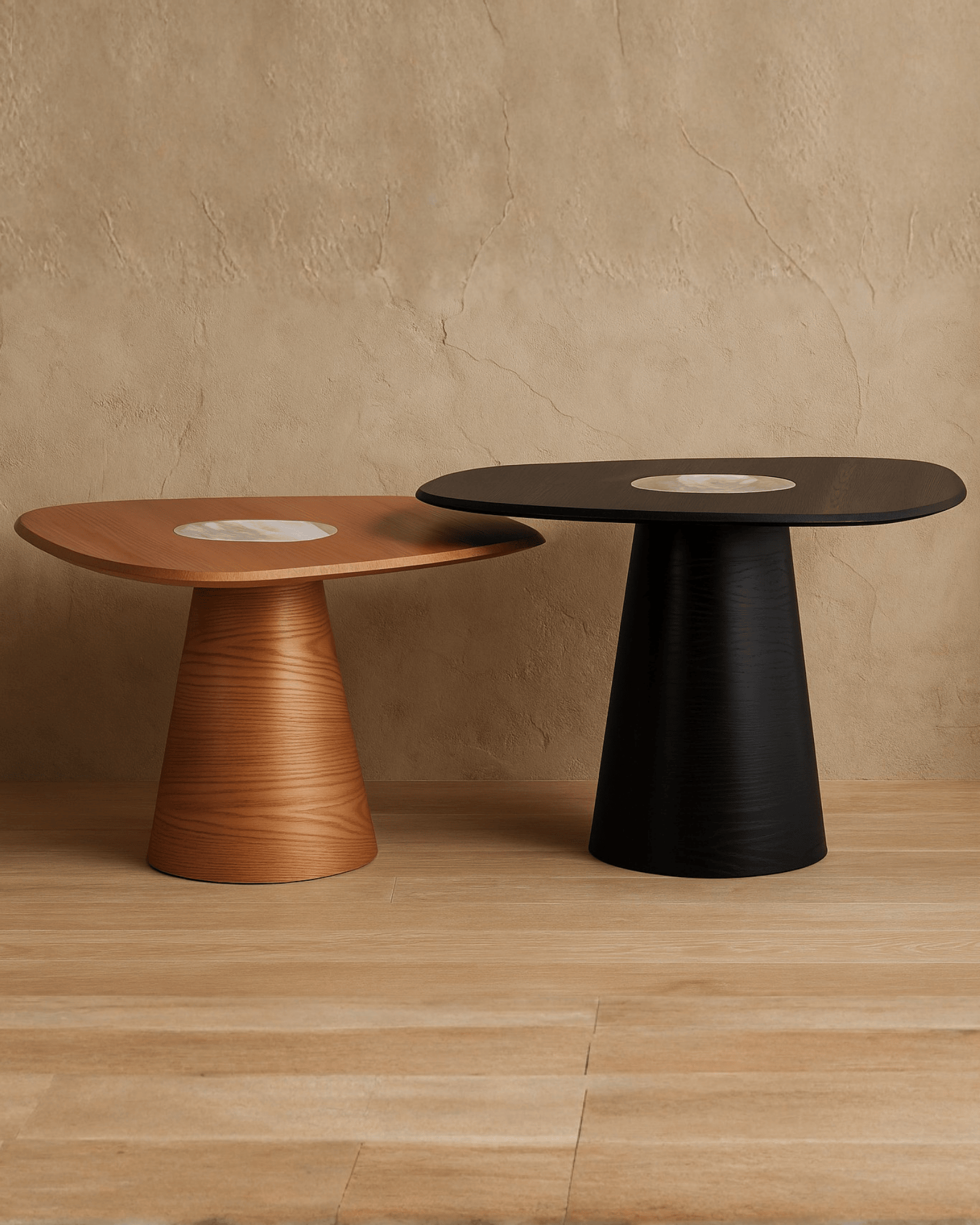 Mesa de Conversação Orgânica Opa Zen com Mármore Evoluto