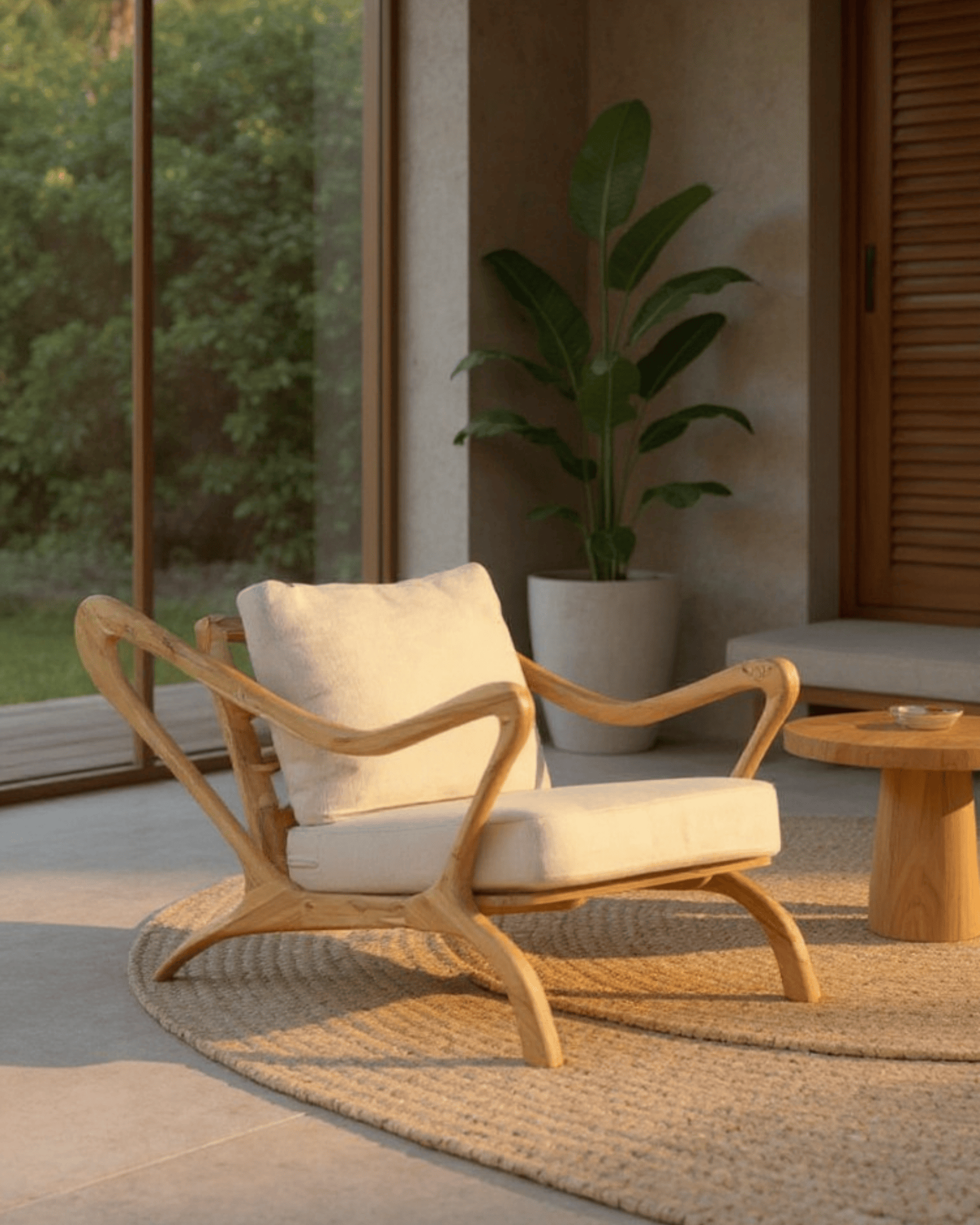 Poltrona em Teca Baleia Franca