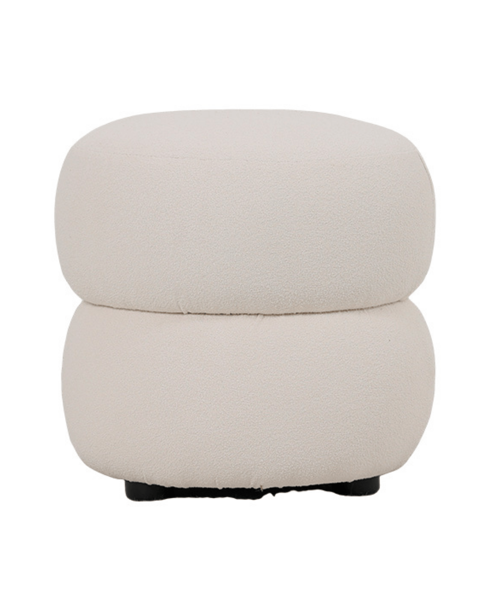 Puff Redondo em Bouclé - Jaci