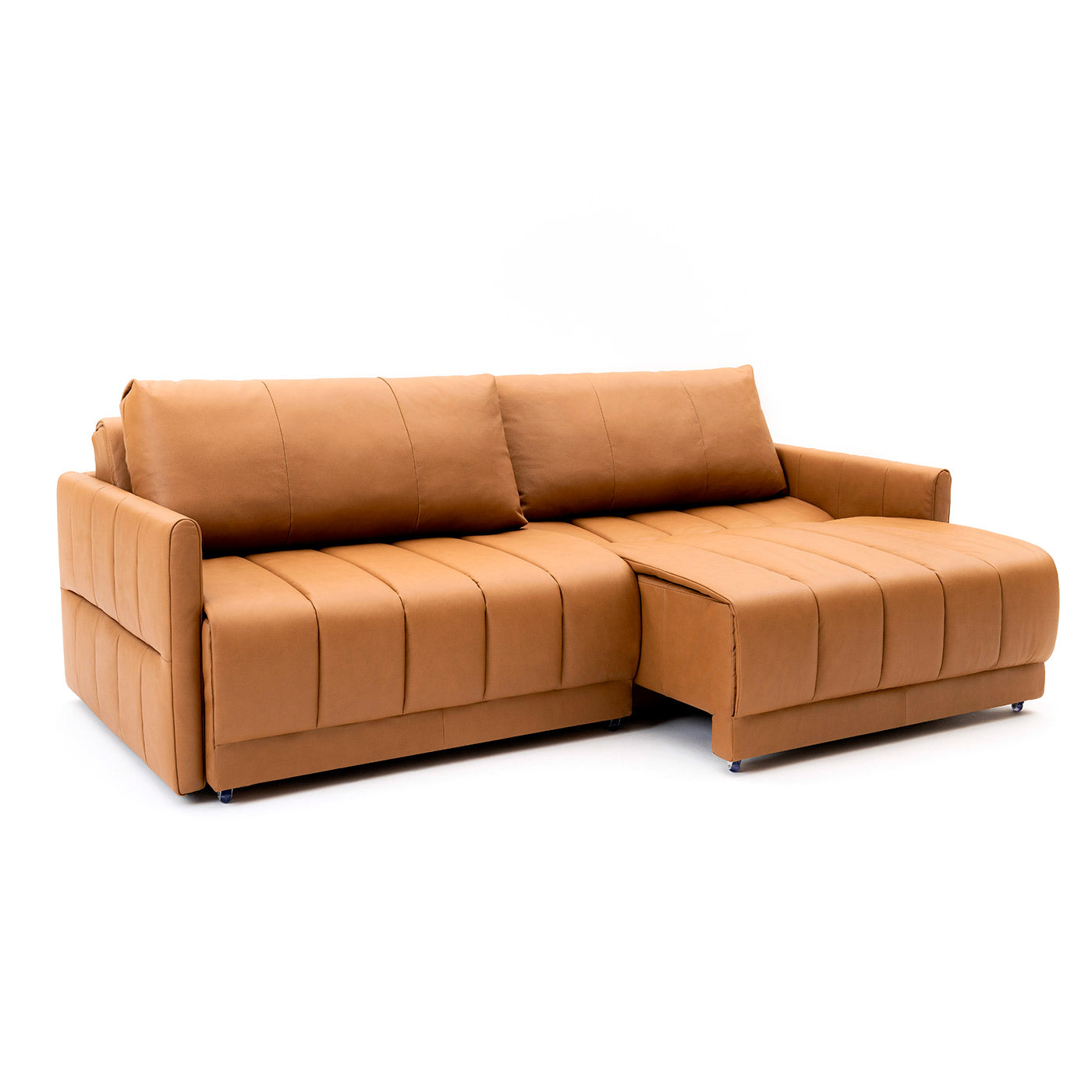 Sofá Retrátil Couro Natural Bel - PROMOCIONAL