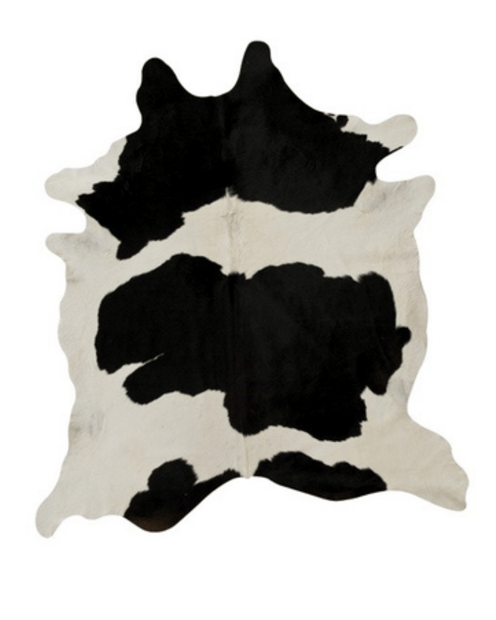 Tapete Couro Natural Pele Inteira - Preto e Branco