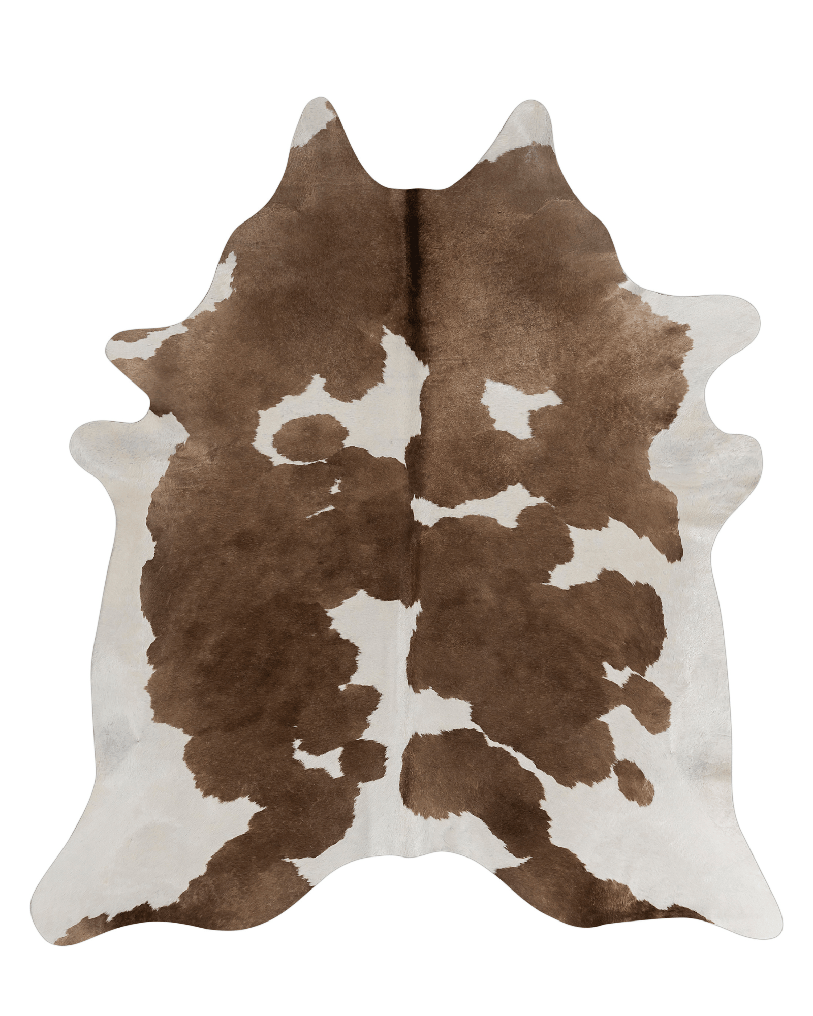 Tapete Couro Natural Pele Inteira - Areia Escuro e Branco