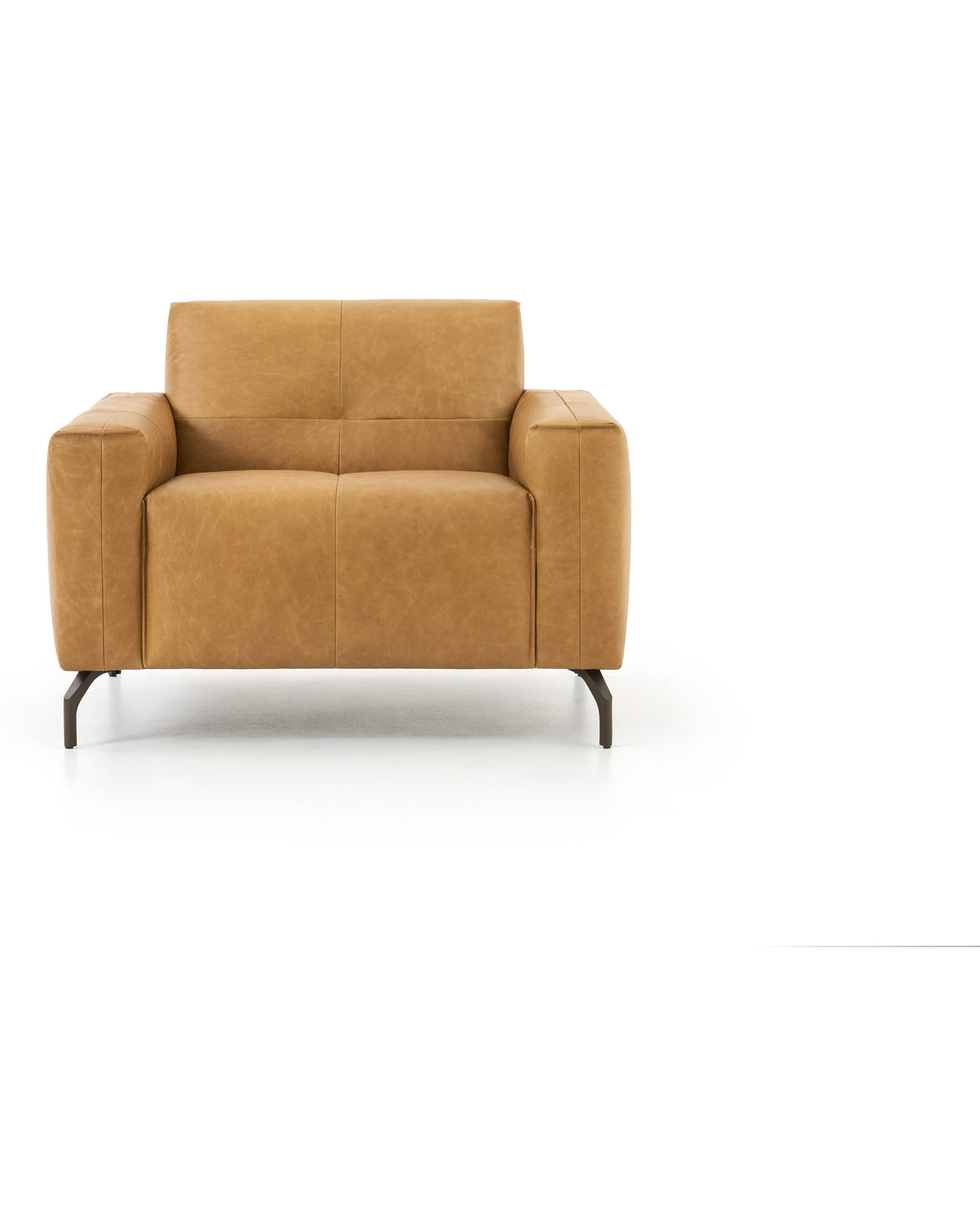 Poltrona Couro Natural Santi frente
