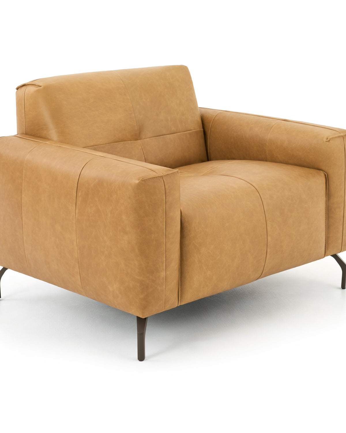 Poltrona Couro Natural Santi lateral