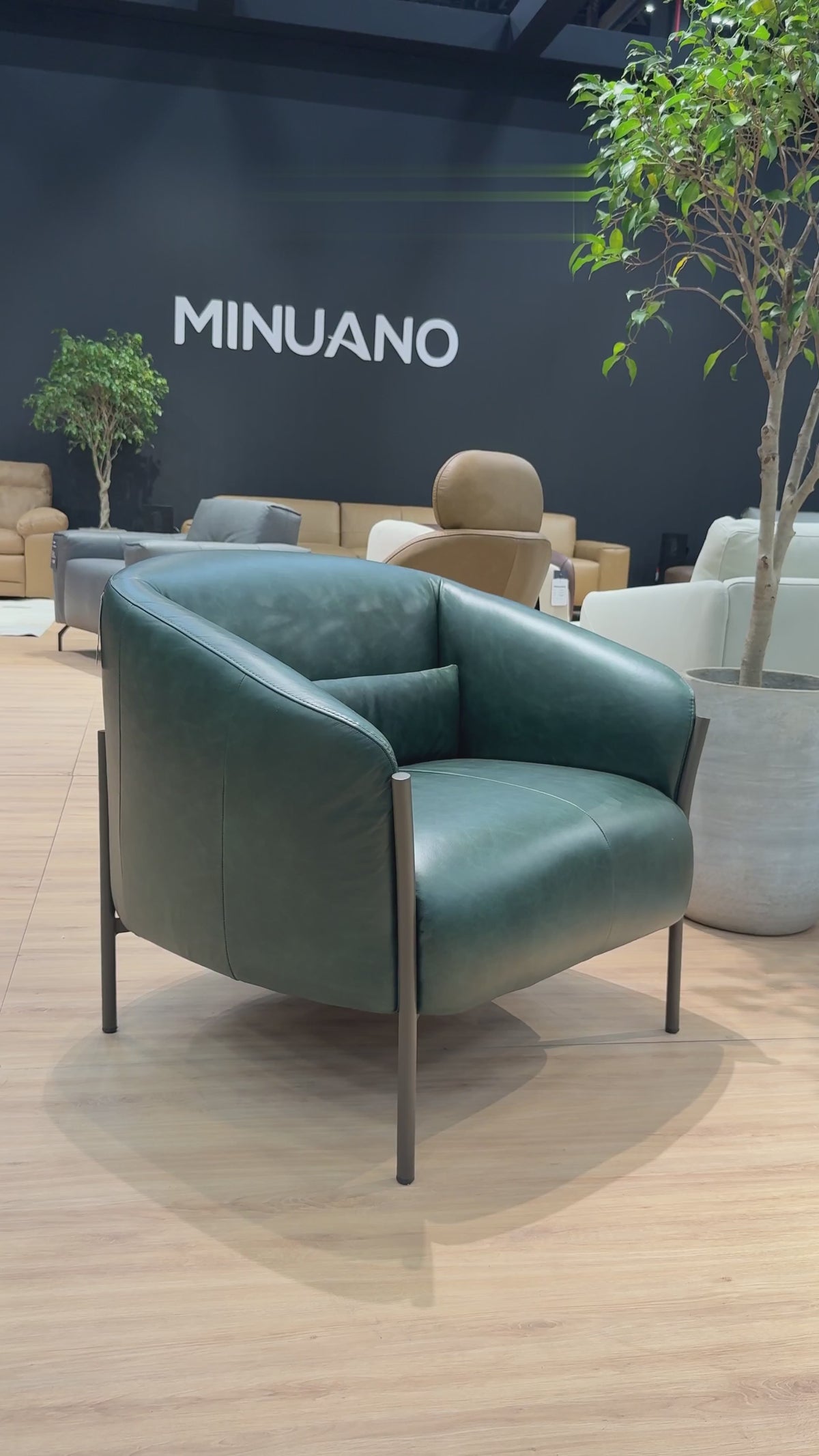 Poltrona Olimp em couro natural — vídeo
