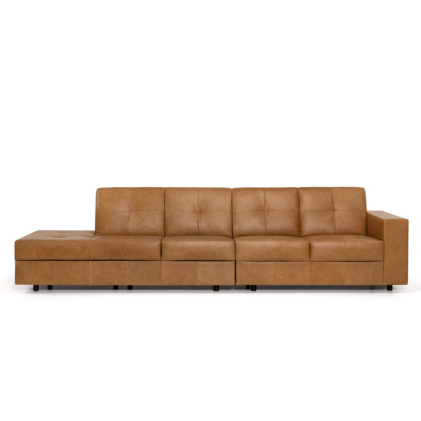 Sofá Couro Natural Pianno com Chaise - PROMOCIONAL